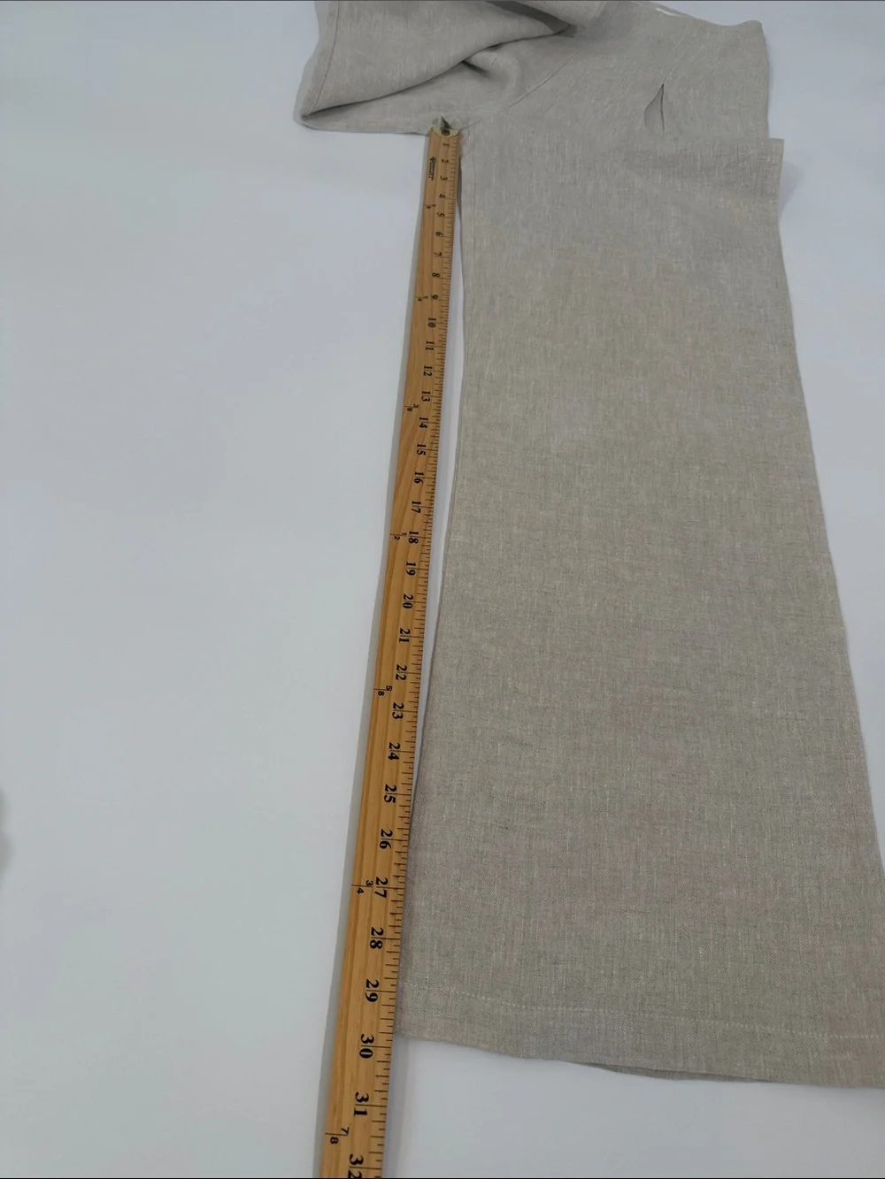 Reformation Wide Leg High Rise 100% Linen Pants Size 2P Tan Natural Color